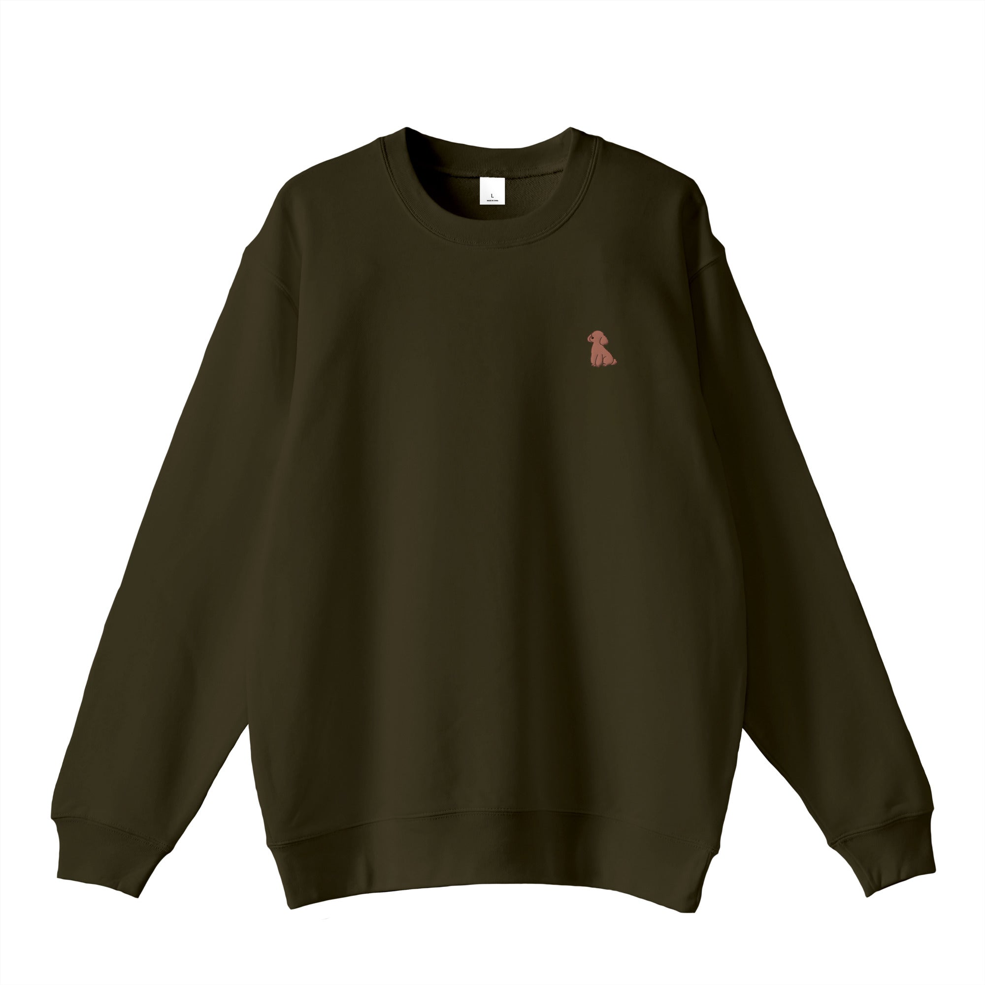 スウェットトレーナー "トイプードル ブラウン" olive-drab image