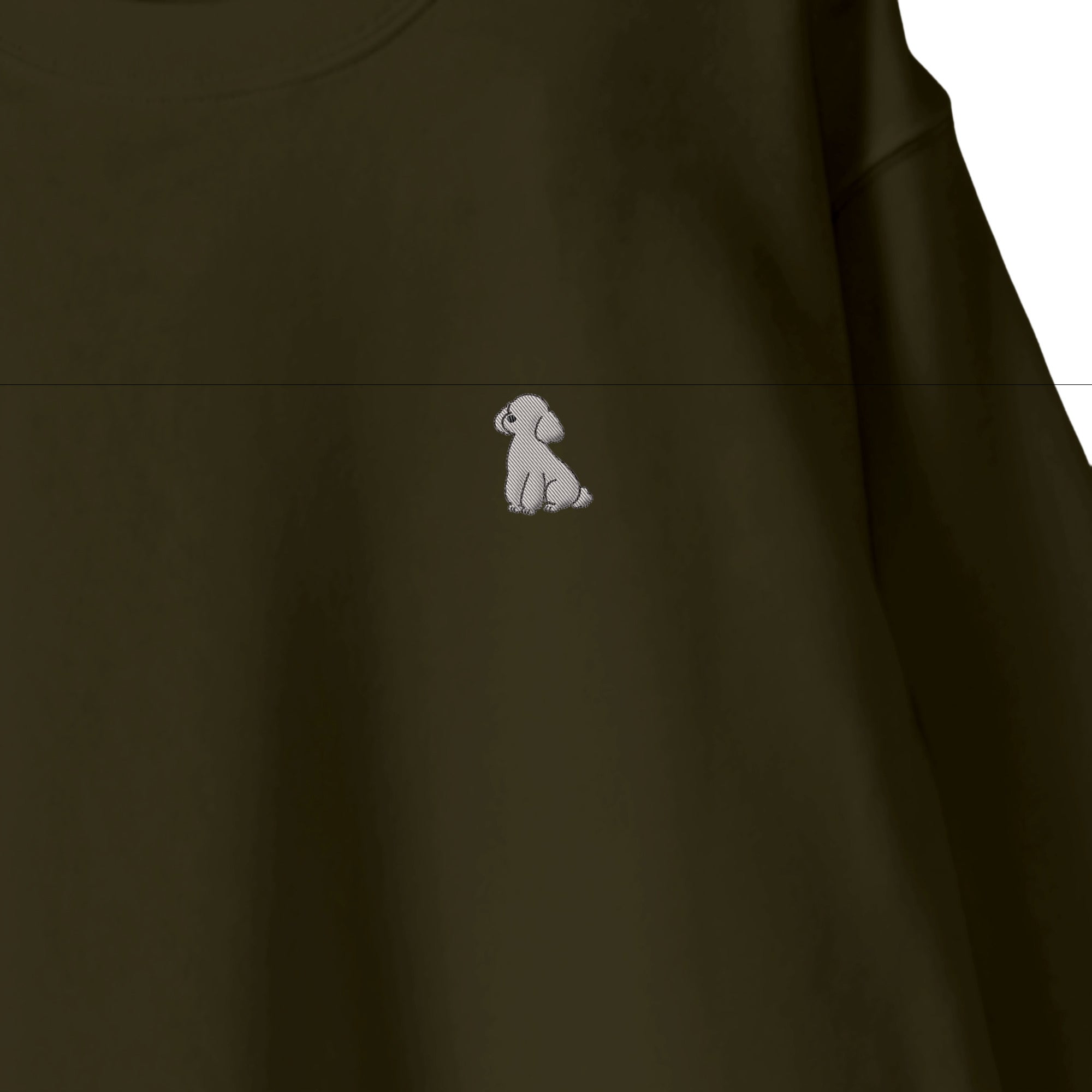 スウェットトレーナー "トイプードル シルバー" olive-drab image
