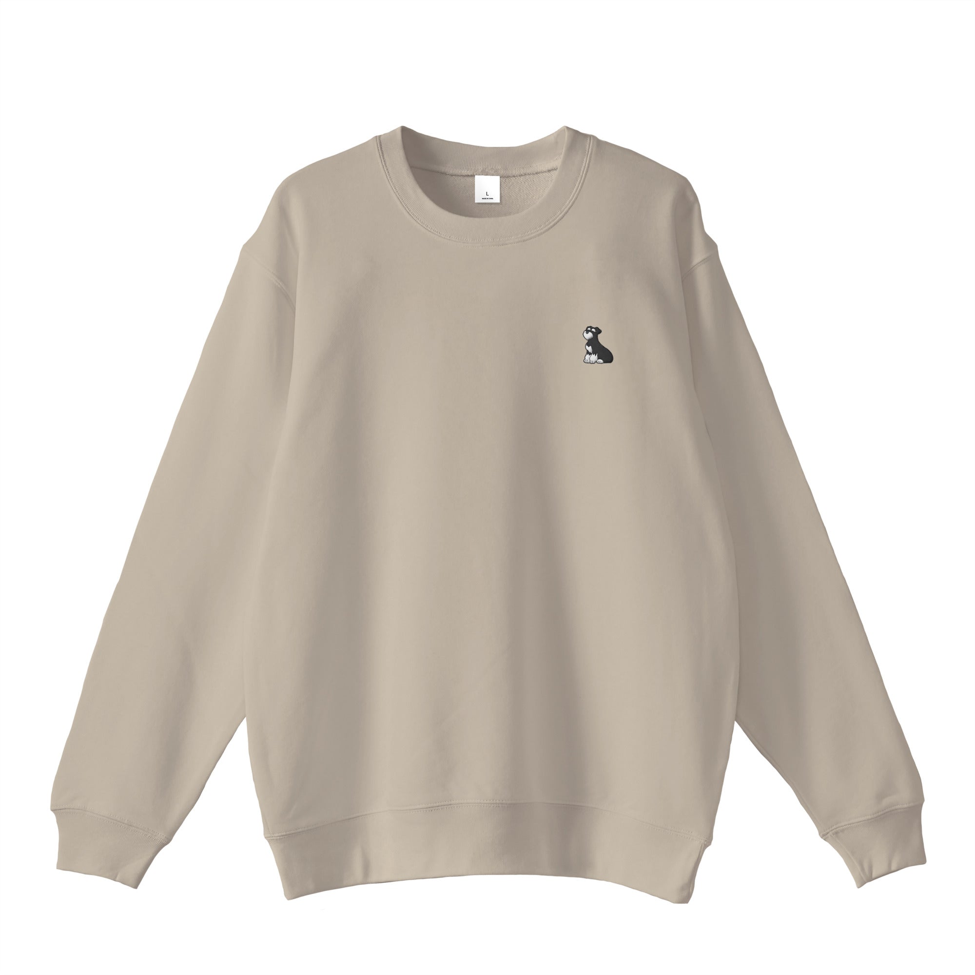 スウェットトレーナー "シュナウザー ブラック&シルバー" sand-beige image