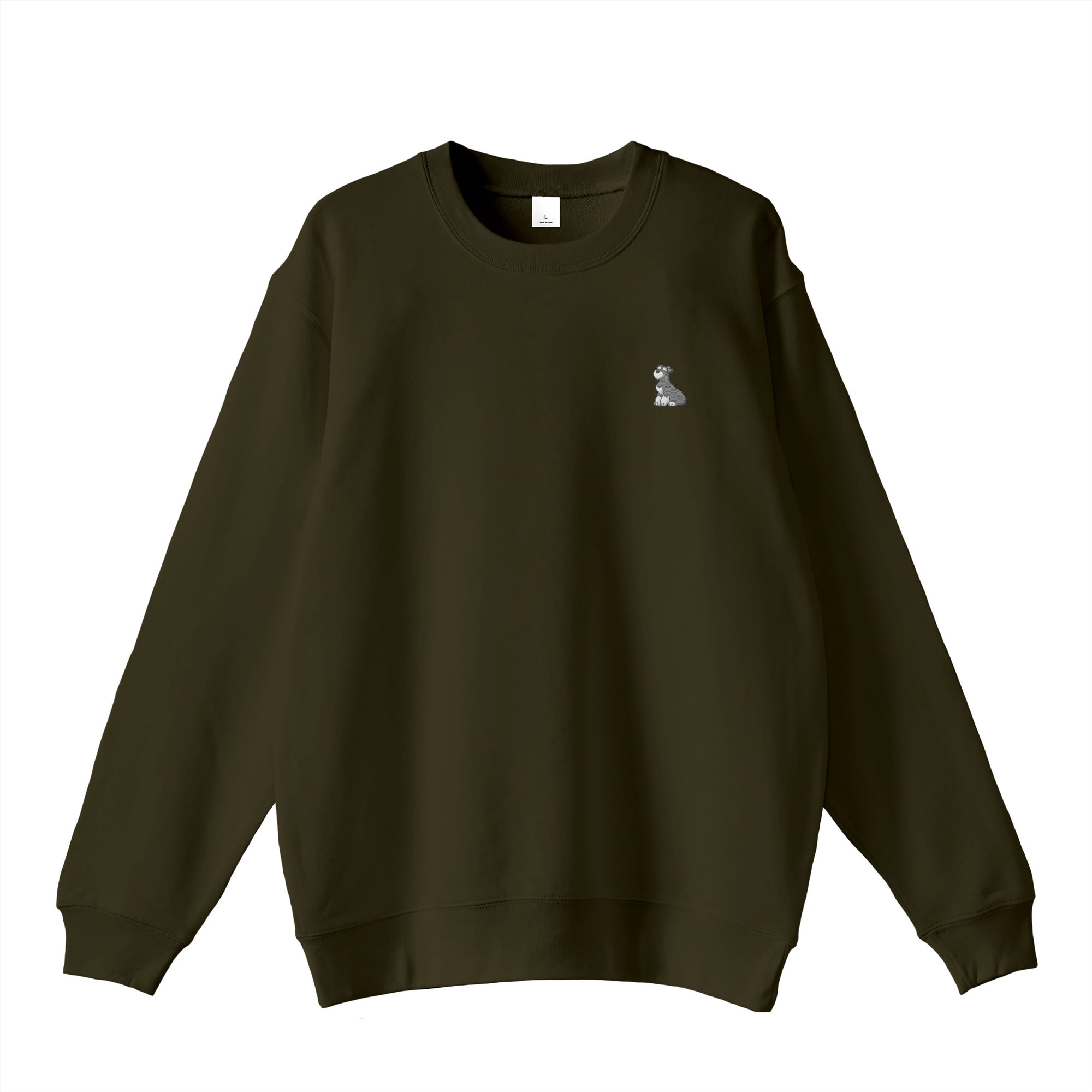 スウェットトレーナー "シュナウザー ソルト&ペッパー" olive-drab image