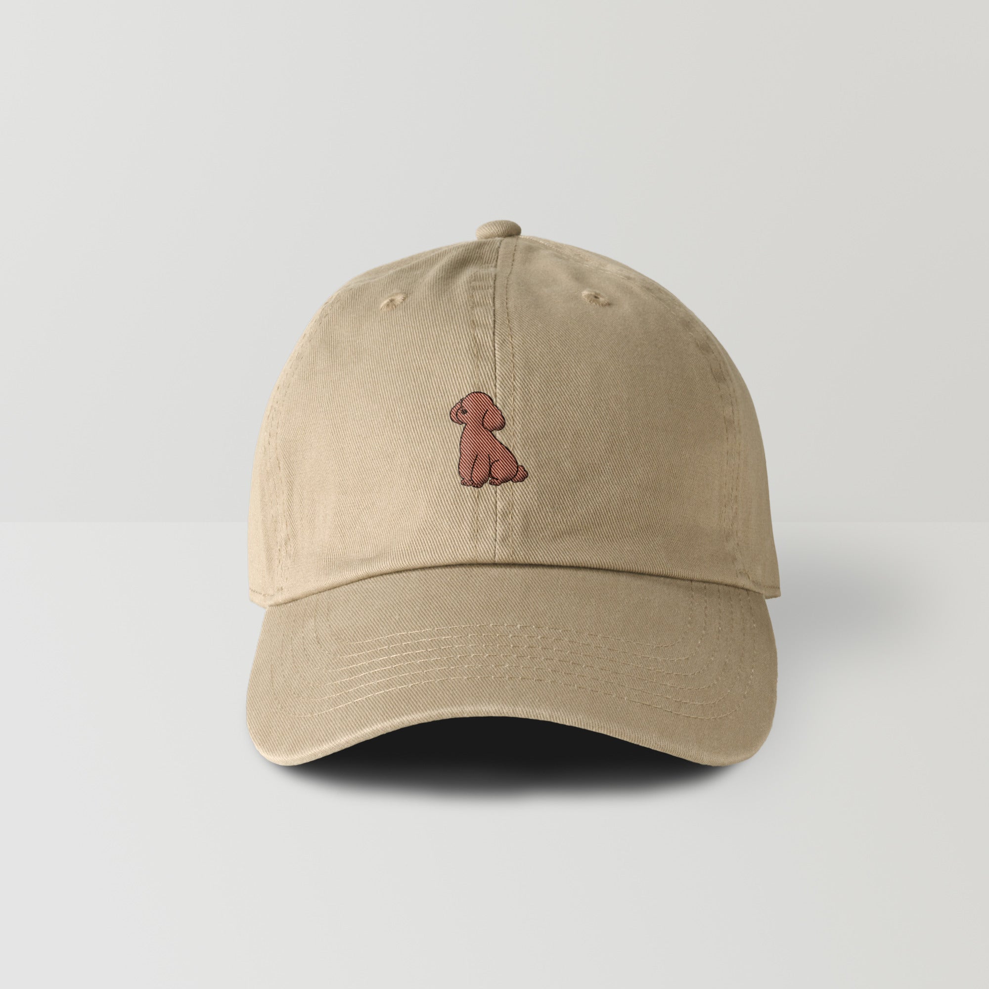 キャップ 刺繍 "トイプードル ブラウン" khaki image