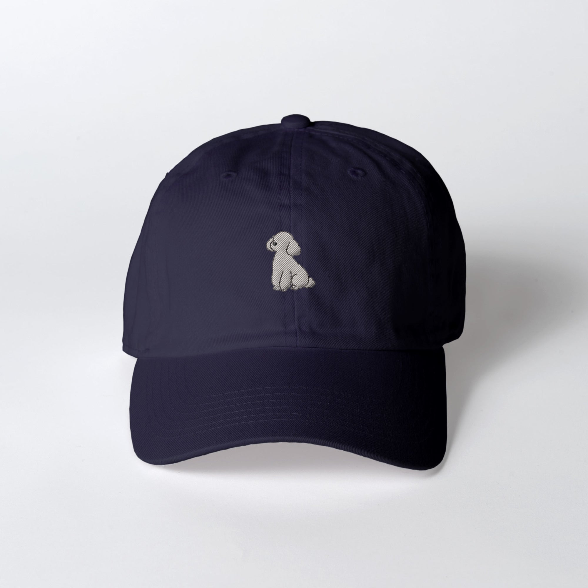 キャップ 刺繍 "トイプードル シルバー" navy image