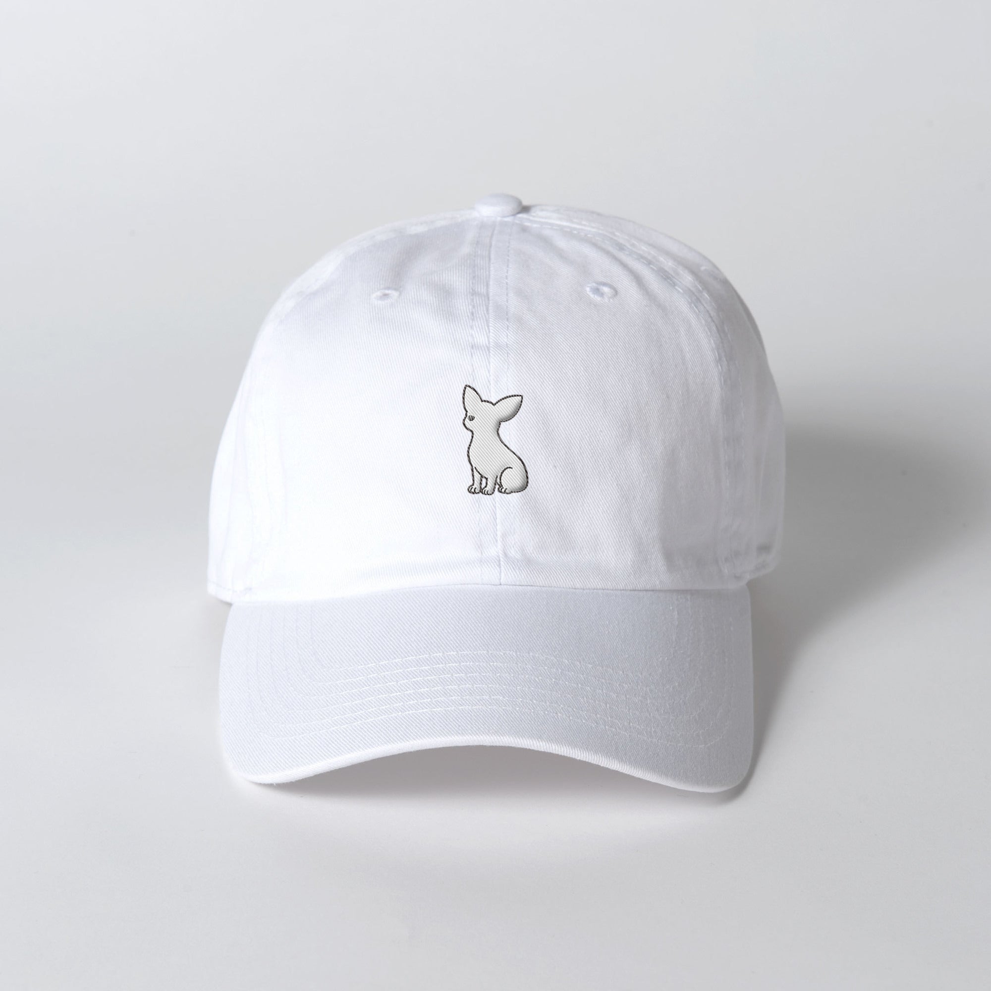 キャップ 刺繍 "チワワ ホワイト" white image