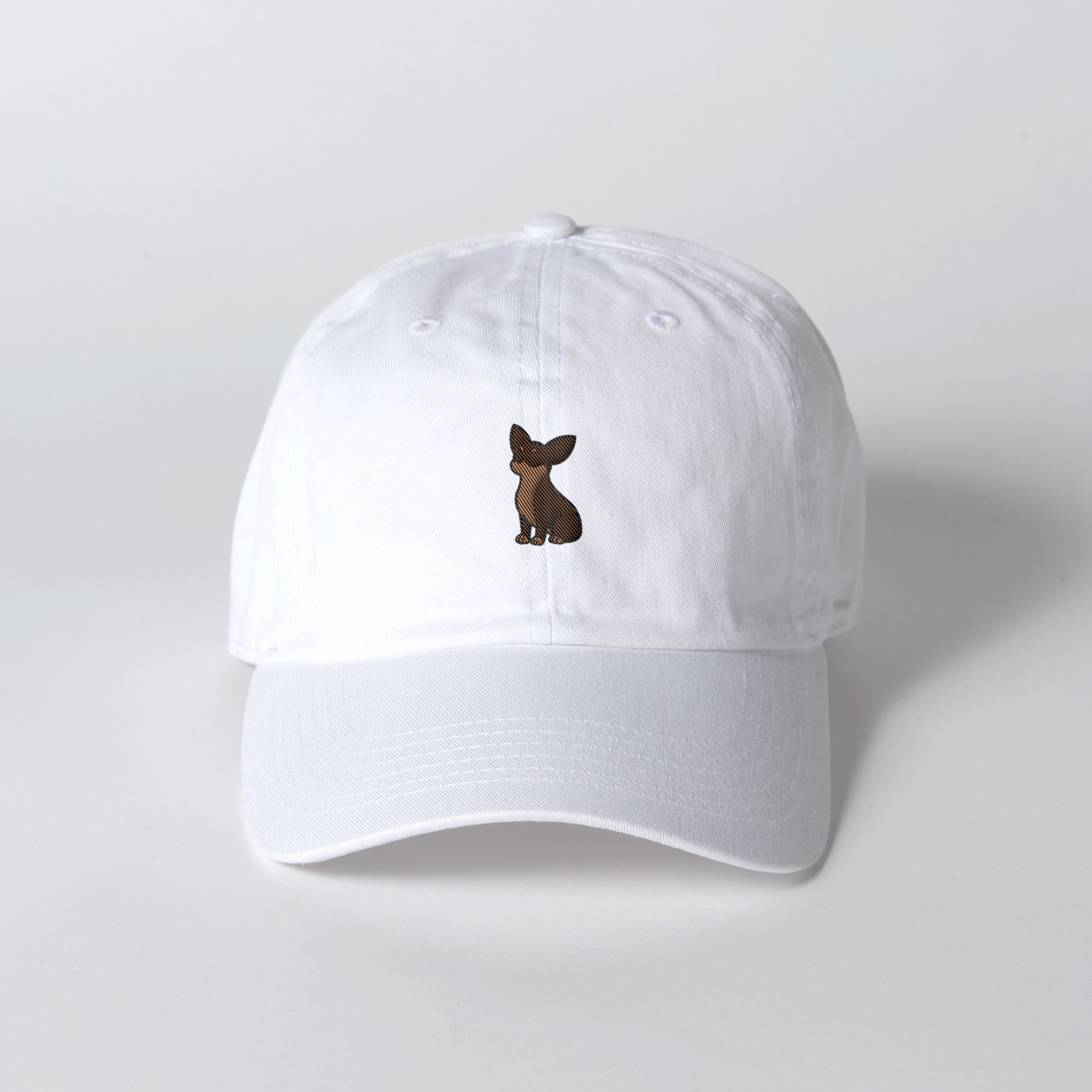 キャップ 刺繍 "チワワ チョコタン" white image