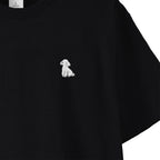Tシャツ "トイプードル ホワイト" black image