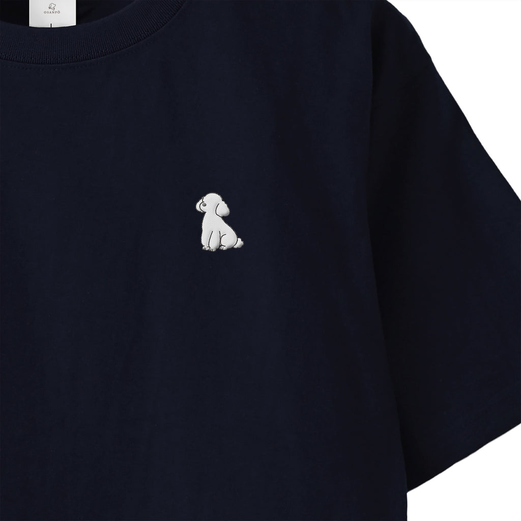 Tシャツ "トイプードル ホワイト" navy image