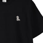 Tシャツ "トイプードル シルバー" black image