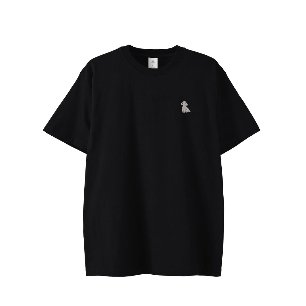 Tシャツ "トイプードル シルバー" black image