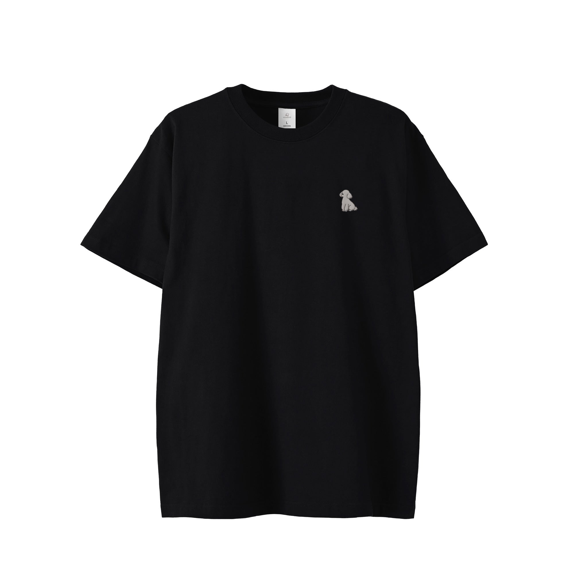 Tシャツ "トイプードル シルバー" black image