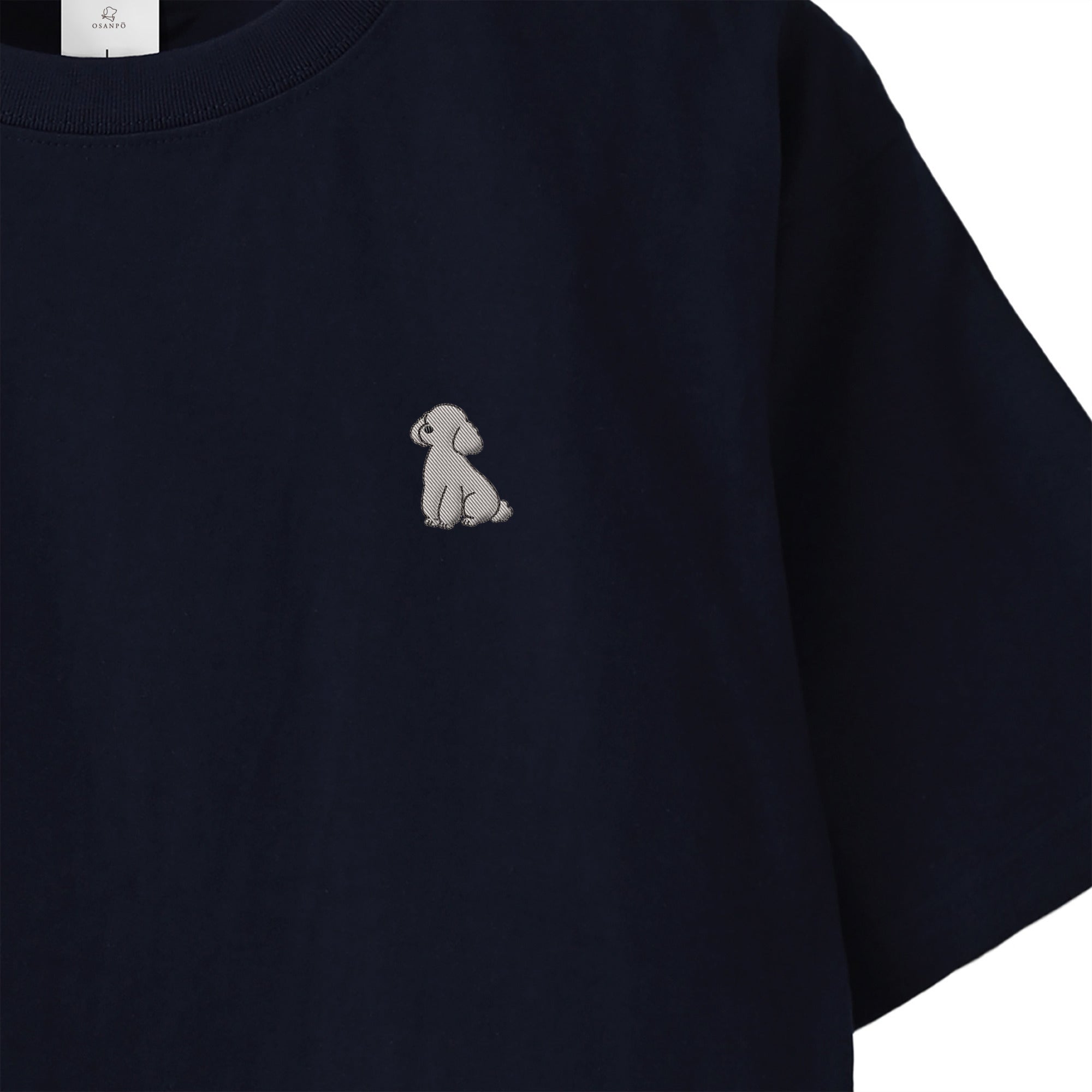 Tシャツ "トイプードル シルバー" navy image