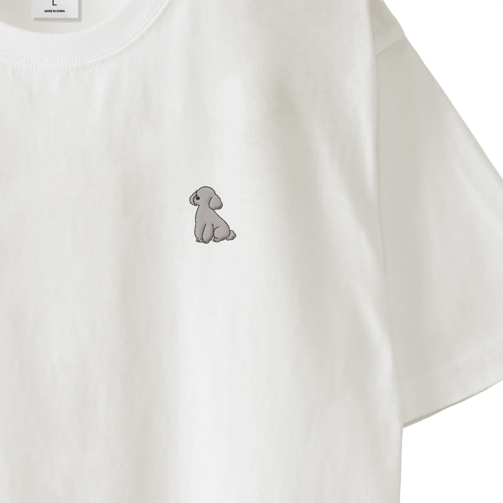 Tシャツ "トイプードル シルバー" white image