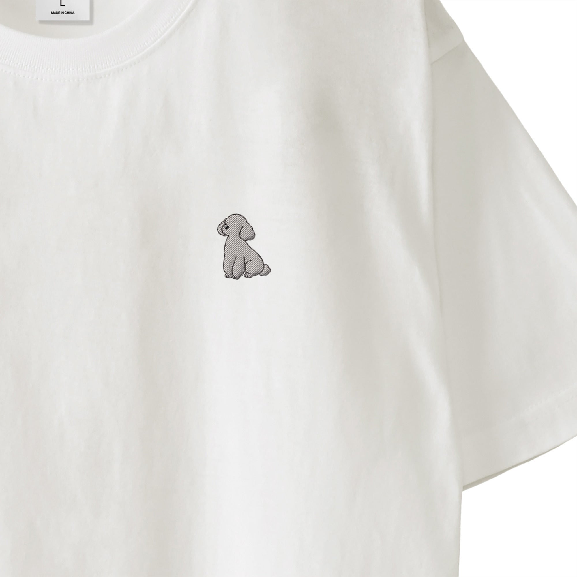 Tシャツ "トイプードル シルバー" white image