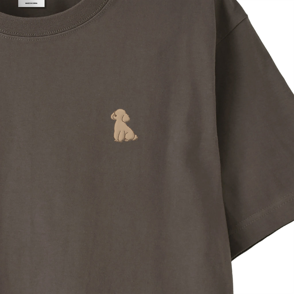 Tシャツ "トイプードル クリーム" charcoal image