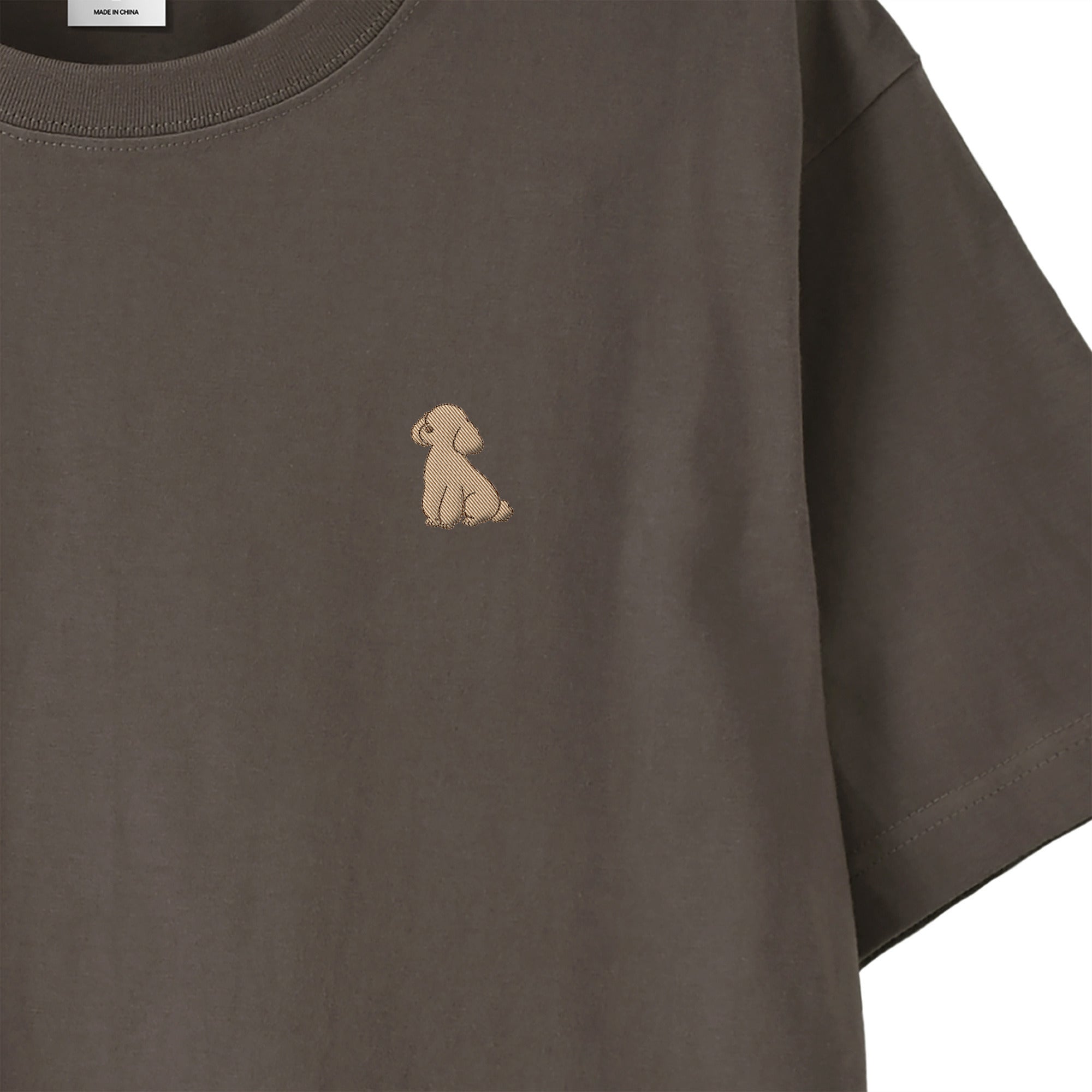 Tシャツ "トイプードル クリーム" charcoal image