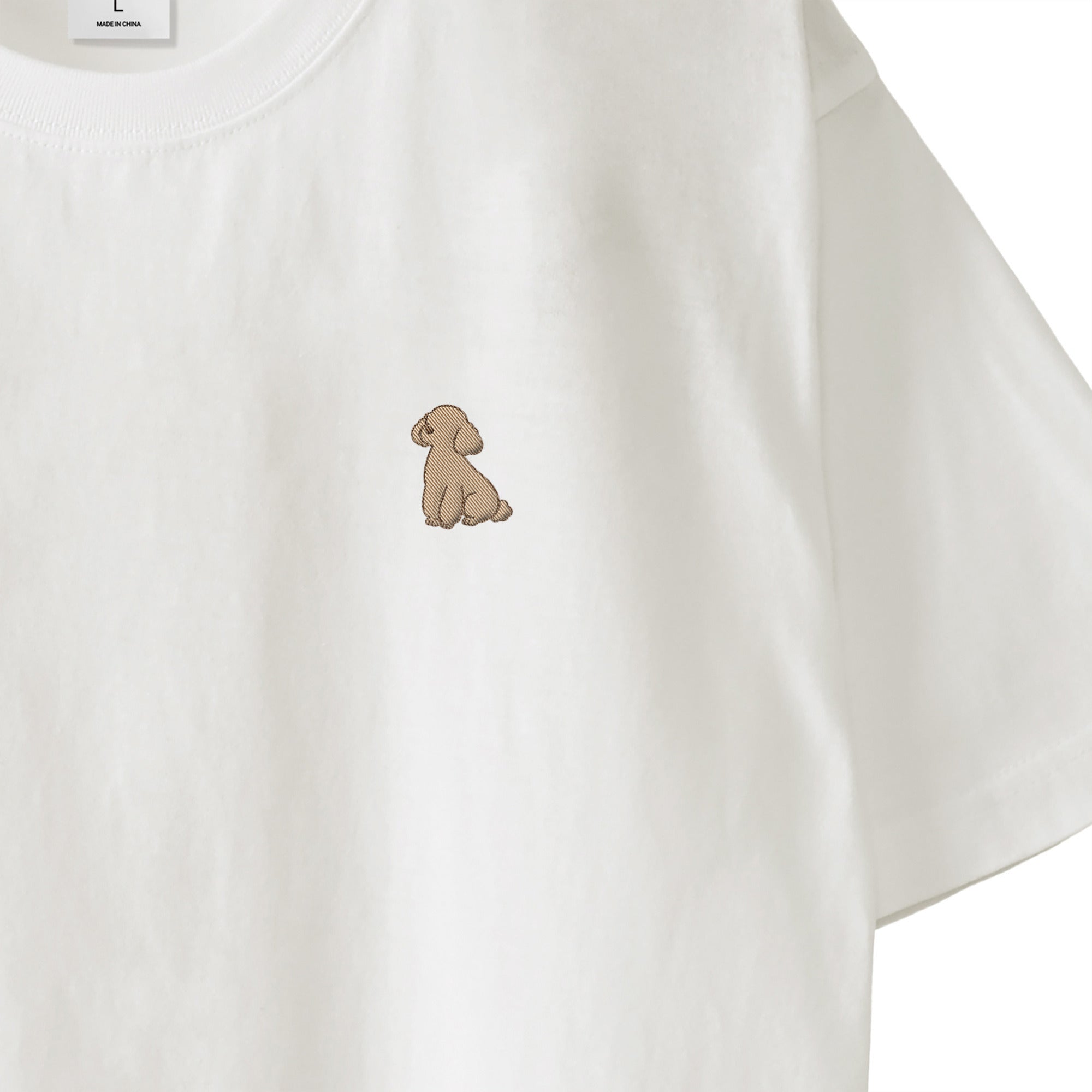 Tシャツ "トイプードル クリーム" white image