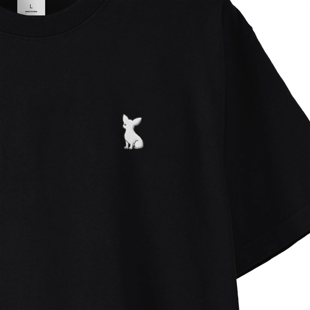Tシャツ "チワワ ホワイト" black image