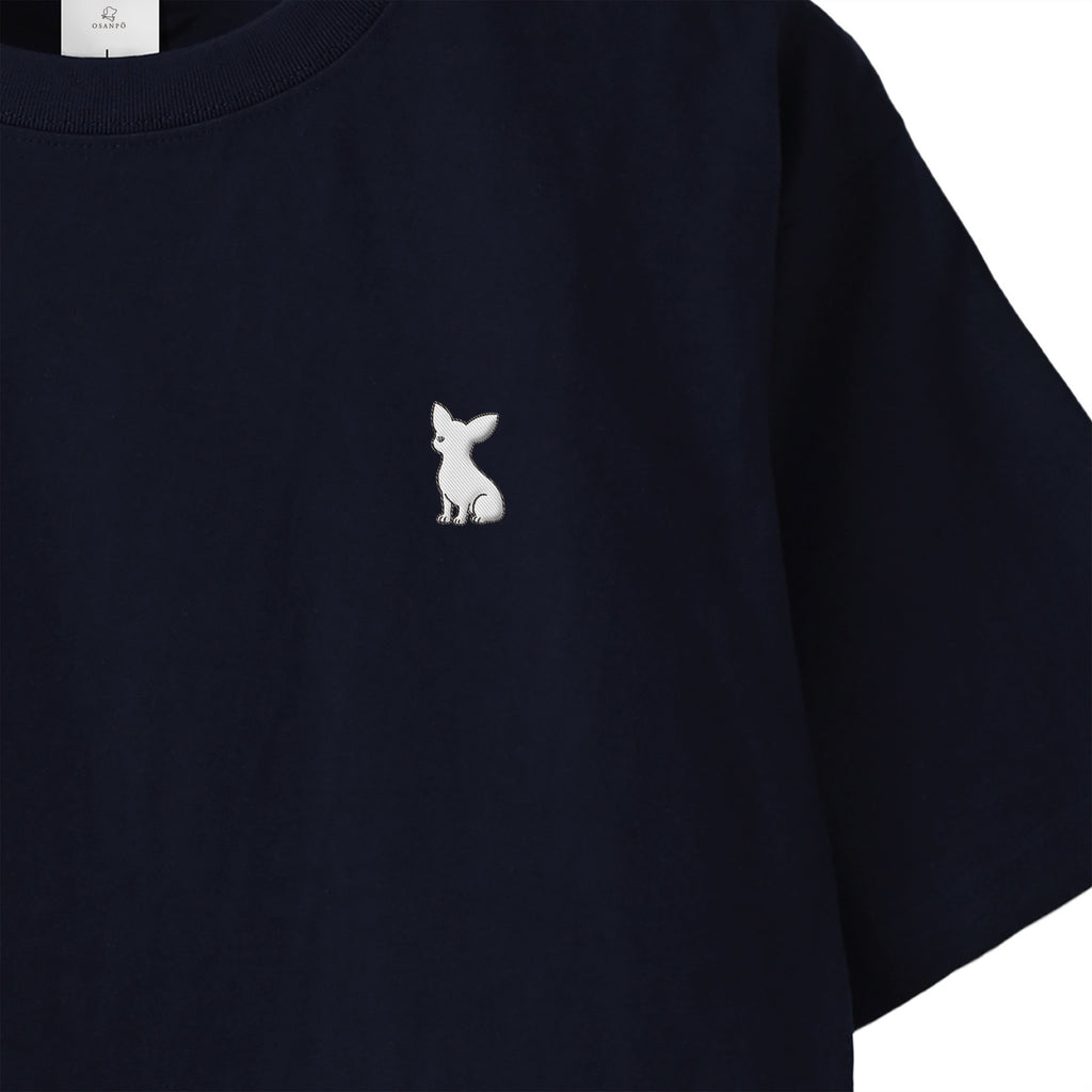 Tシャツ "チワワ ホワイト" navy image