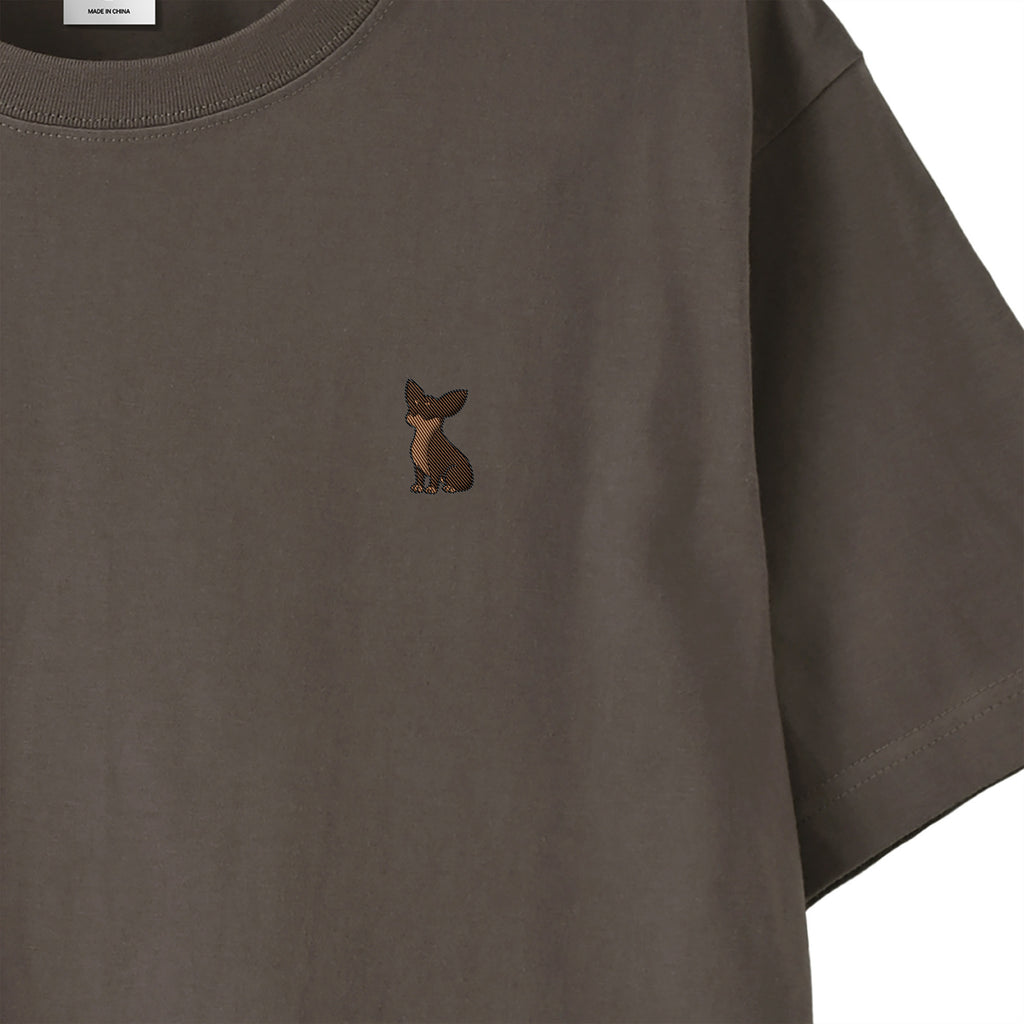 Tシャツ "チワワ チョコタン" charcoal image