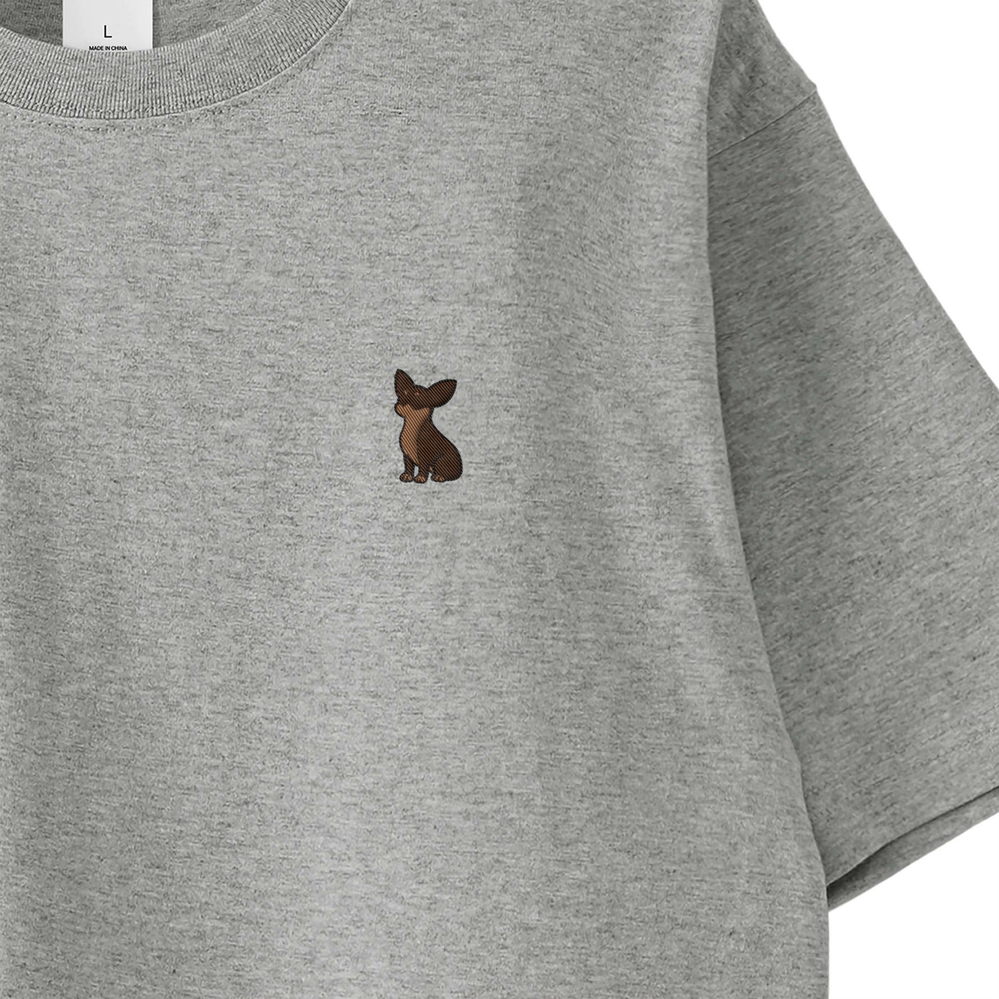 Tシャツ "チワワ チョコタン" gray image