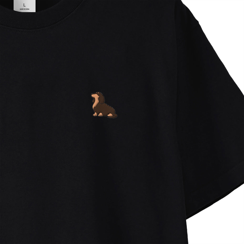 Tシャツ "ダックス チョコタン" black image
