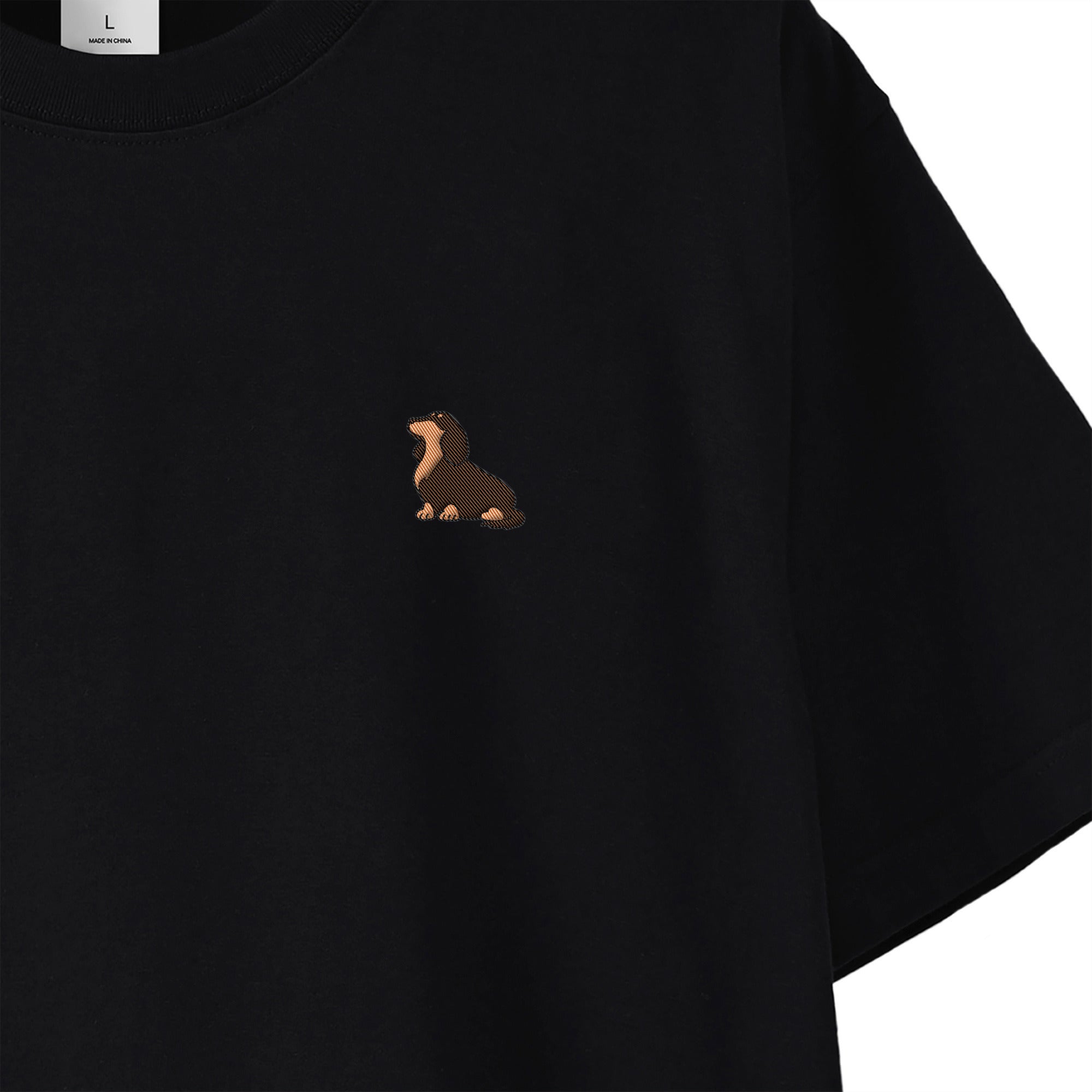 Tシャツ "ダックス チョコタン" black image