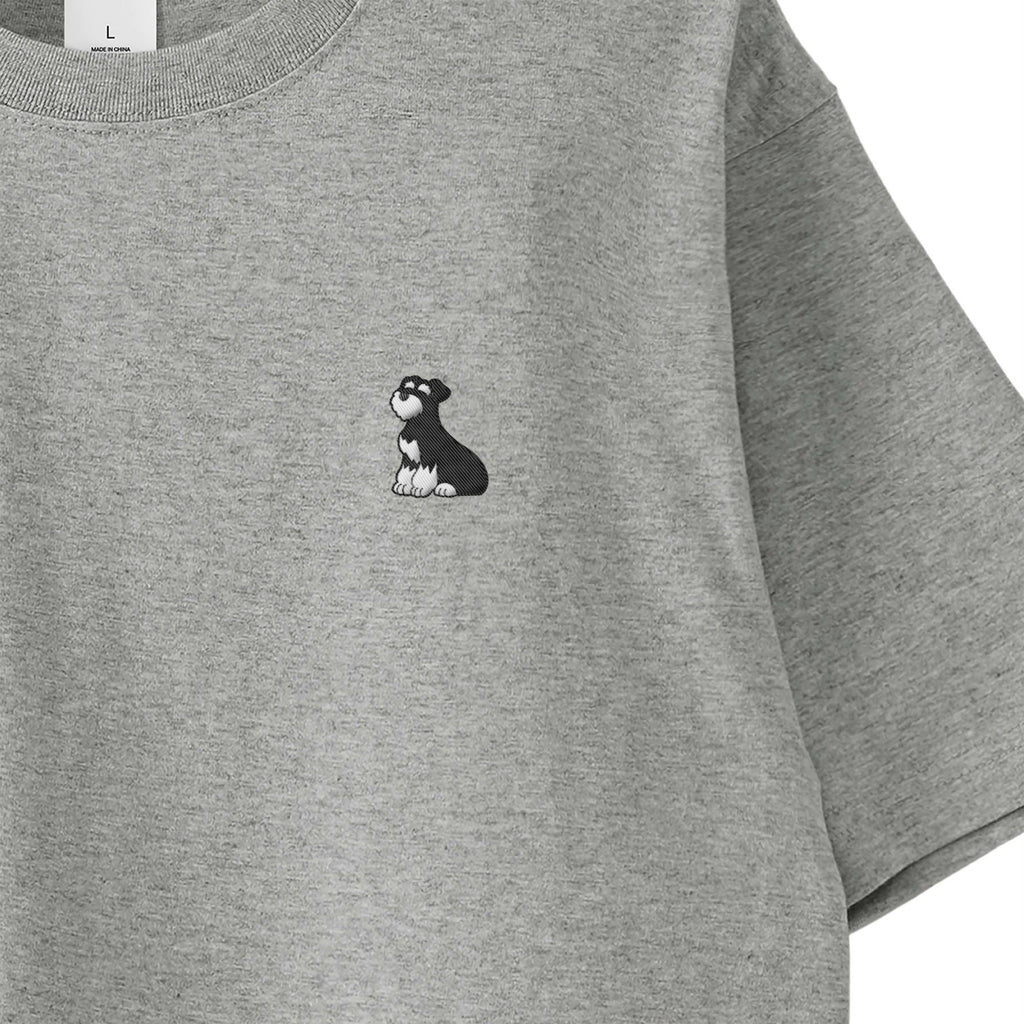 Tシャツ "シュナウザー ブラック&シルバー" gray image