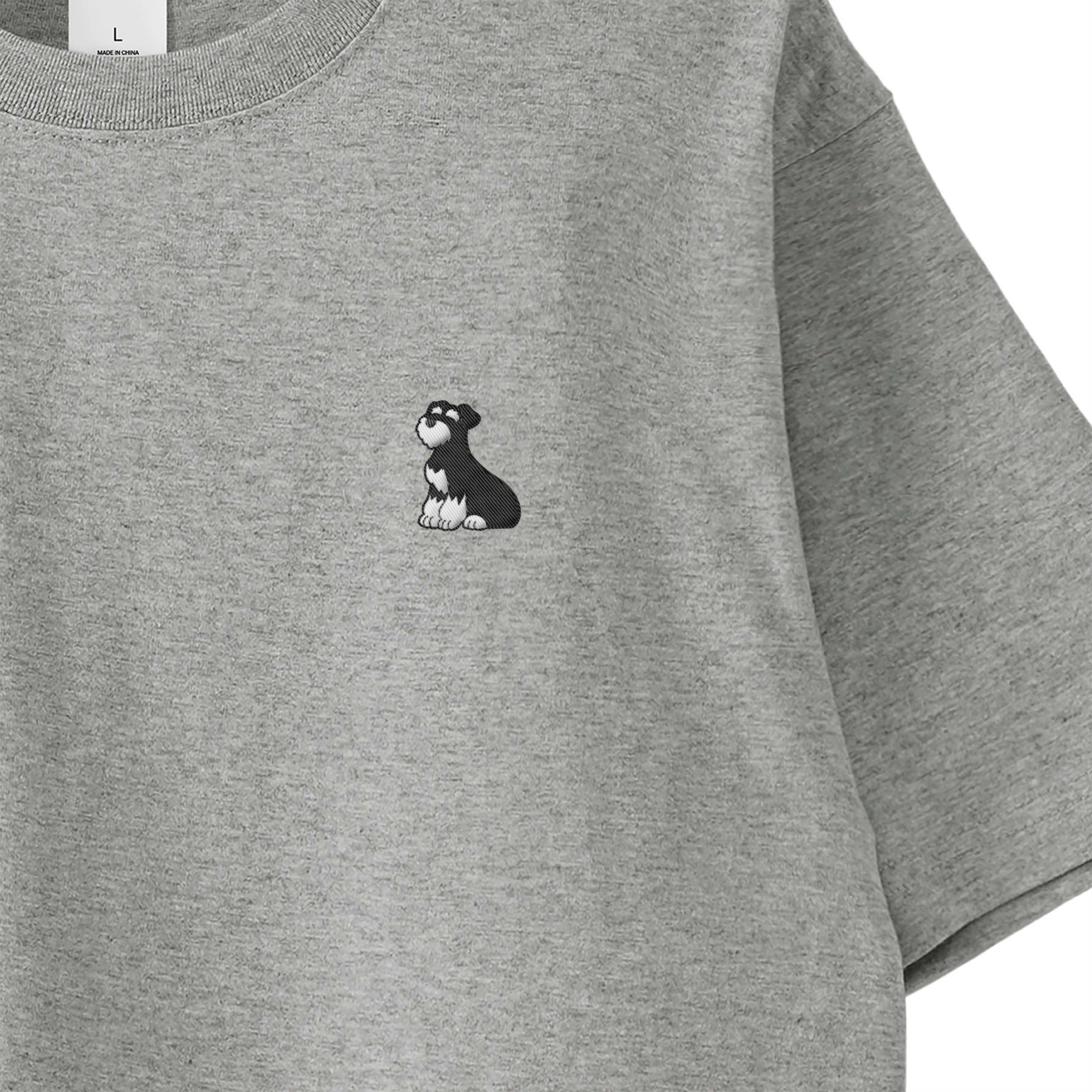 Tシャツ "シュナウザー ブラック&シルバー" gray image