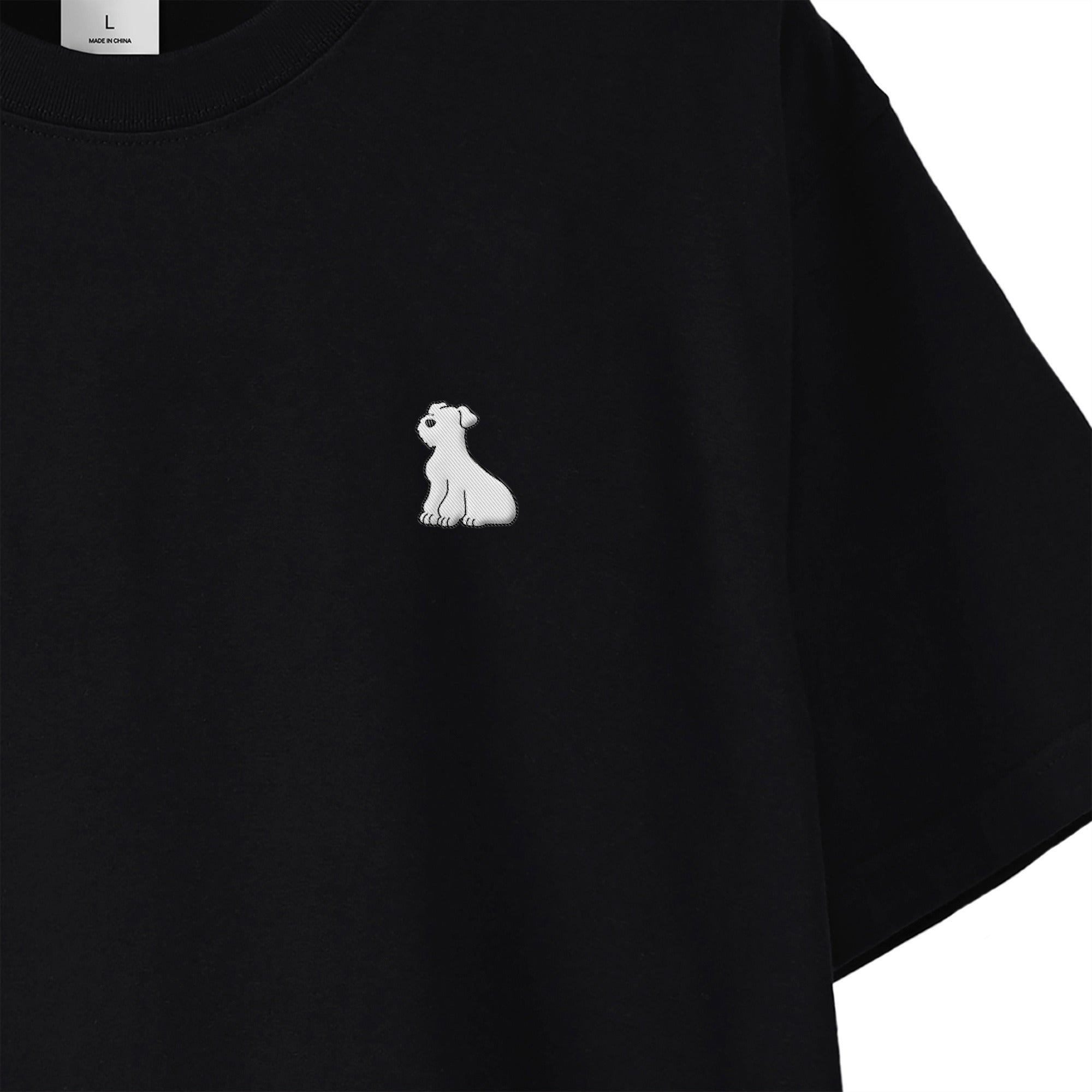 Tシャツ "シュナウザー ホワイト" black image