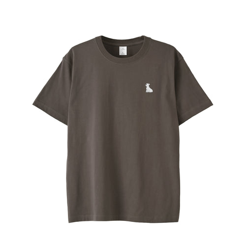 Tシャツ "シュナウザー ホワイト" charcoal image