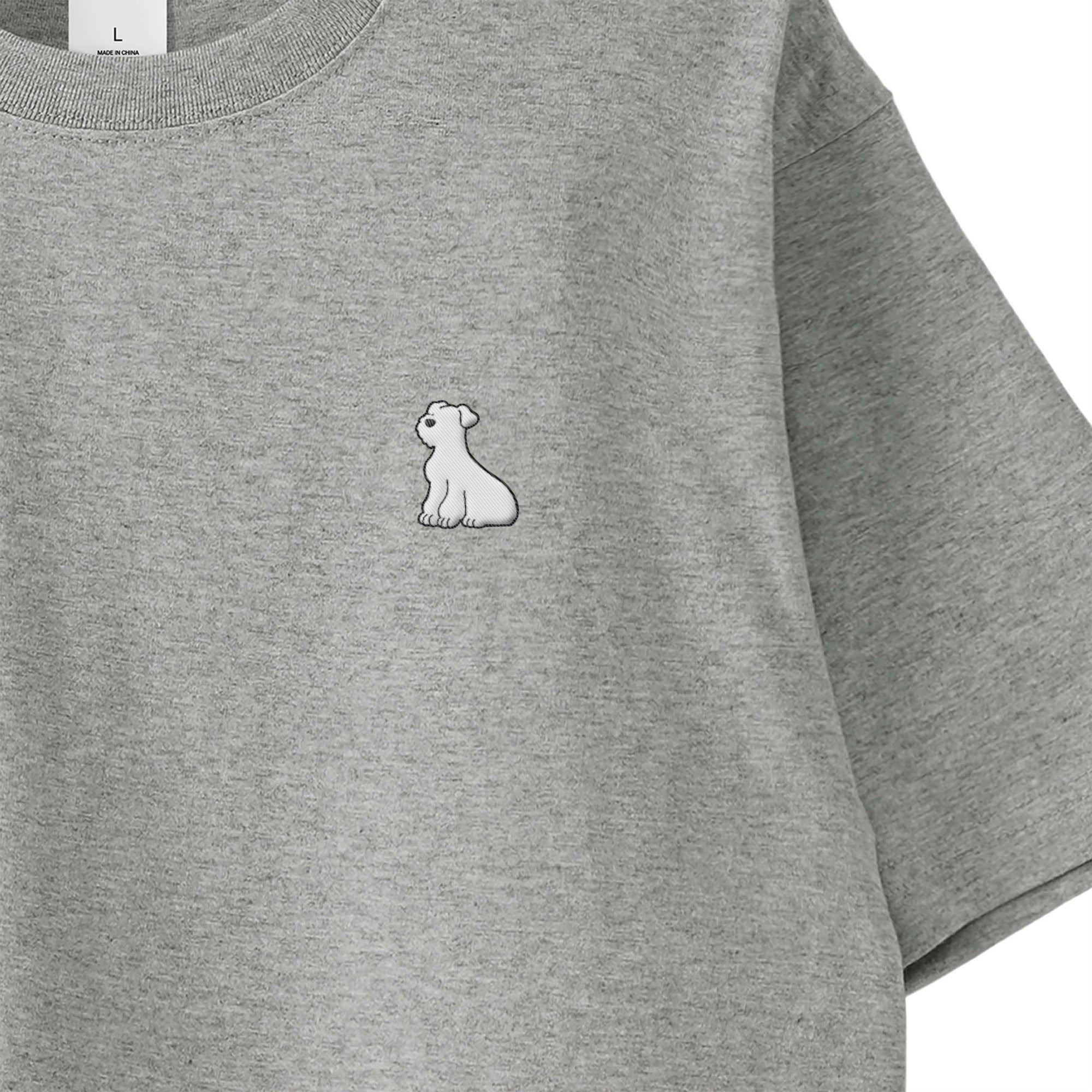 Tシャツ "シュナウザー ホワイト" gray image
