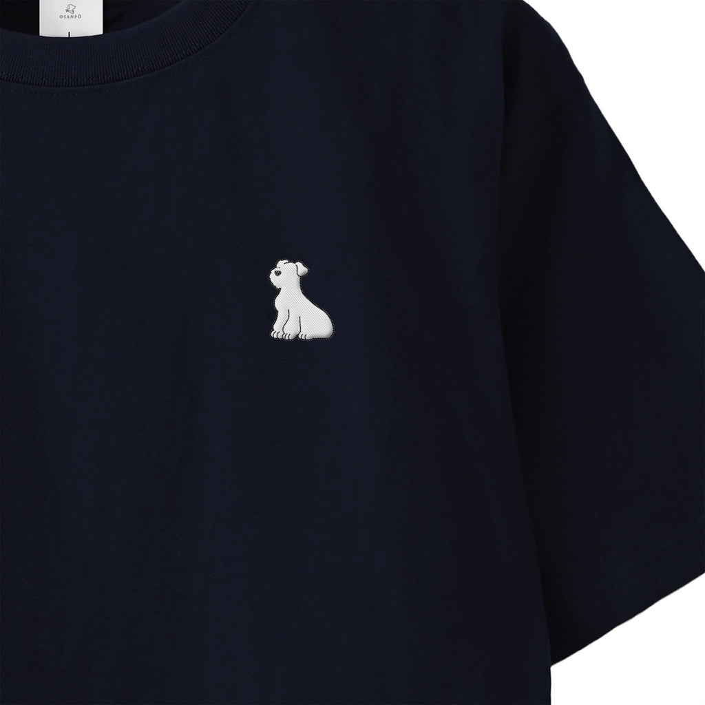 Tシャツ "シュナウザー ホワイト" navy image