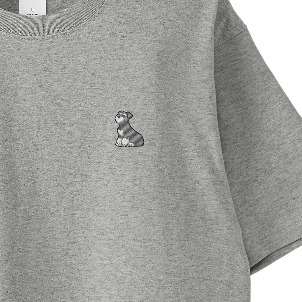 Tシャツ "シュナウザー ソルト&ペッパー" gray image