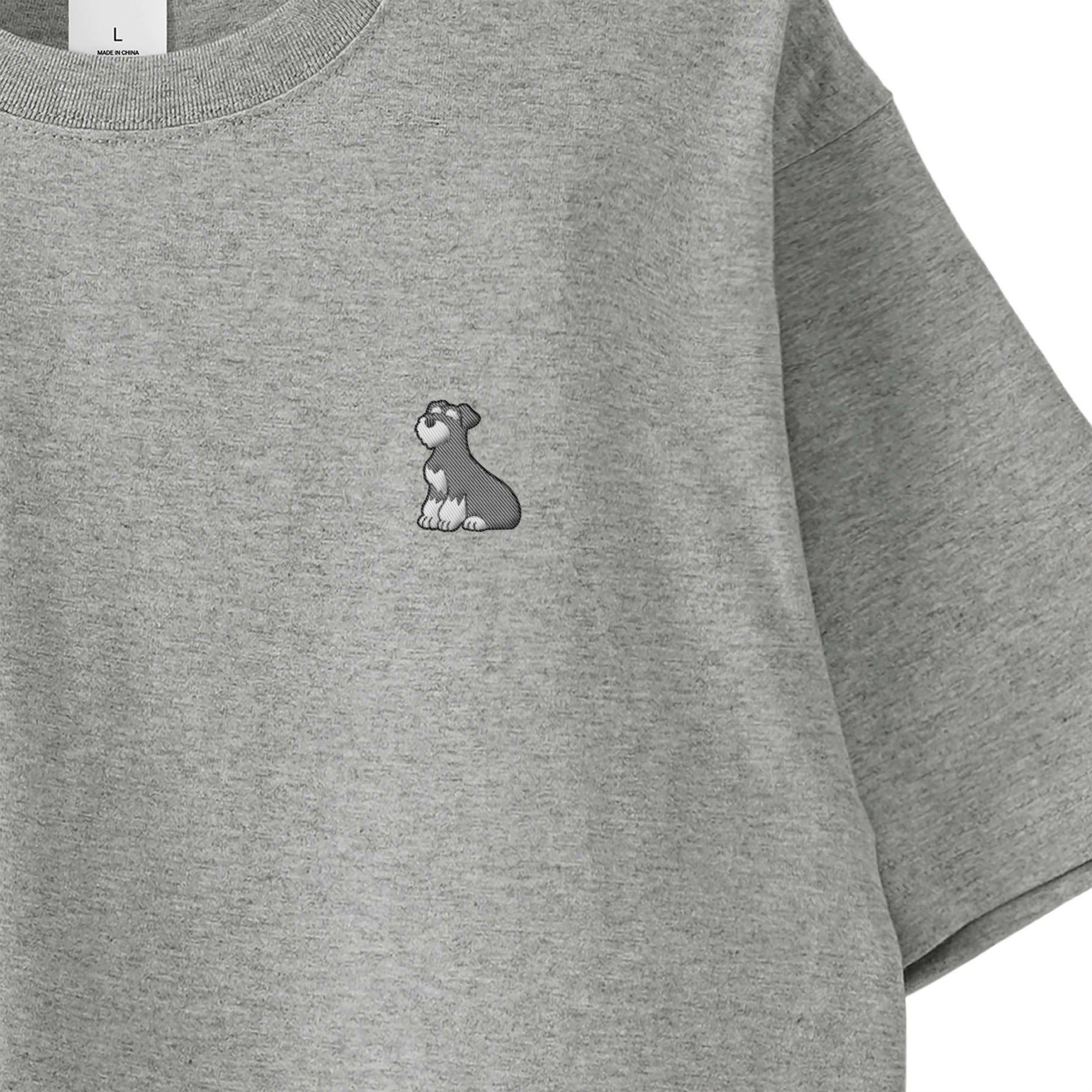 Tシャツ "シュナウザー ソルト&ペッパー" gray image